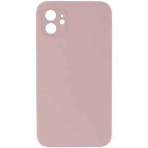 Silicone Case Square Full Camera Protective NOLOGO для Apple iPhone 11 Рожевий