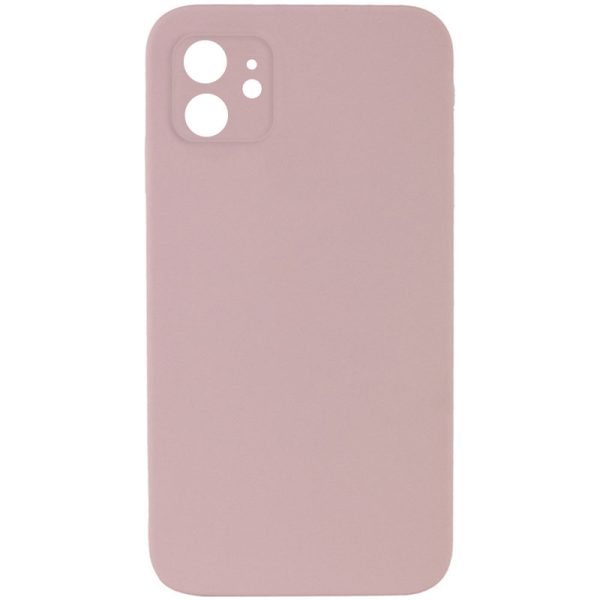 Silicone Case Square Full Camera Protective NOLOGO для Apple iPhone 11 Рожевий