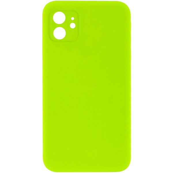 Silicone Case Square Full Camera Protective NOLOGO для Apple iPhone 11 Салатовий