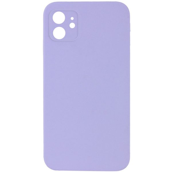 Silicone Case Square Full Camera Protective NOLOGO для Apple iPhone 11 Бузковий