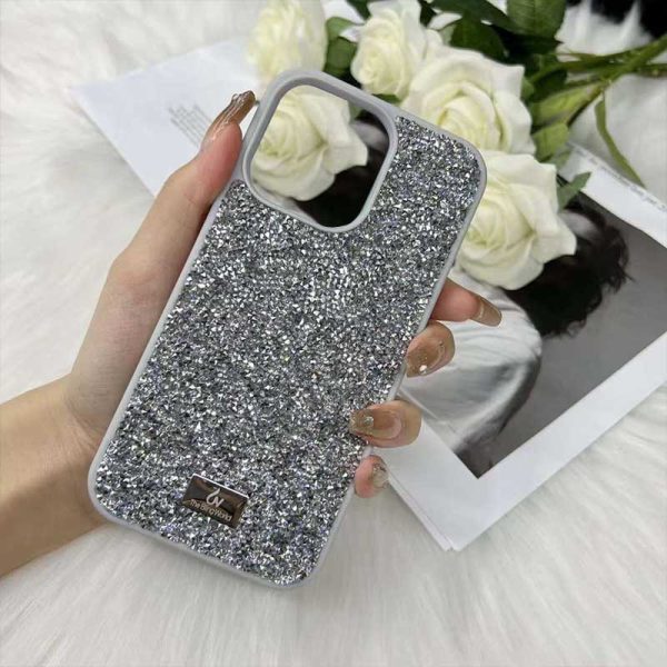 Чохол для iPhone 13 Срібний Bling World Rock Diamond - Зображення 2