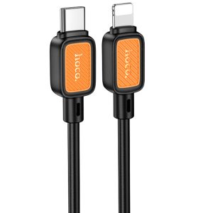 Дата кабель Hoco X108 Benefit 27W Type-C to Lightning (1m) Чорний