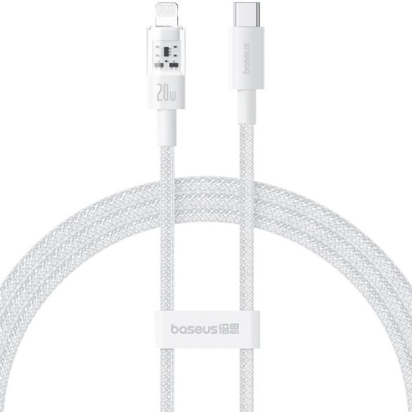 Дата кабель Baseus Gem Fast Charging Type-C to Lightning 20W (1m) (P10373001) Білий