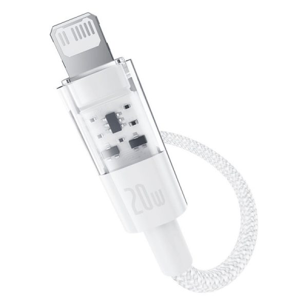 Дата кабель Baseus Gem Fast Charging Type-C to Lightning 20W (1m) (P10373001) Білий - Зображення 2