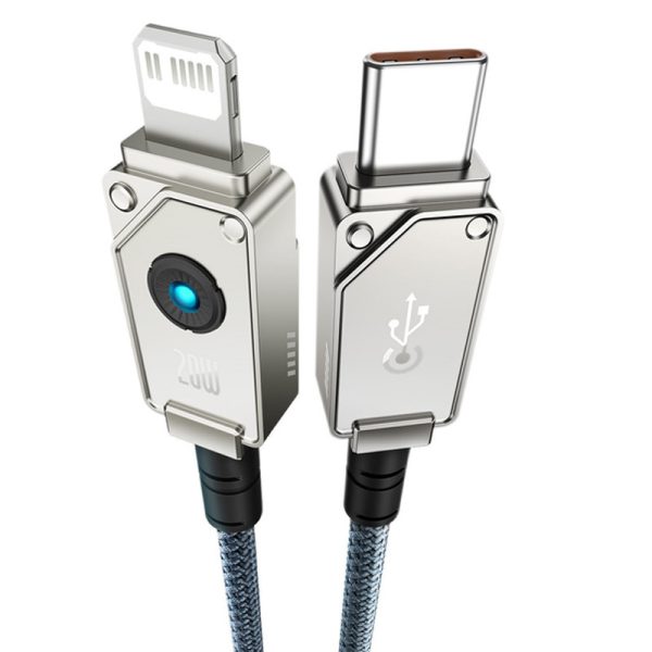 Дата кабель Baseus Unbreakable Series Fast Charging Type-C to Lightning 20W 1m (P10355803111-0) Білий - Зображення 3