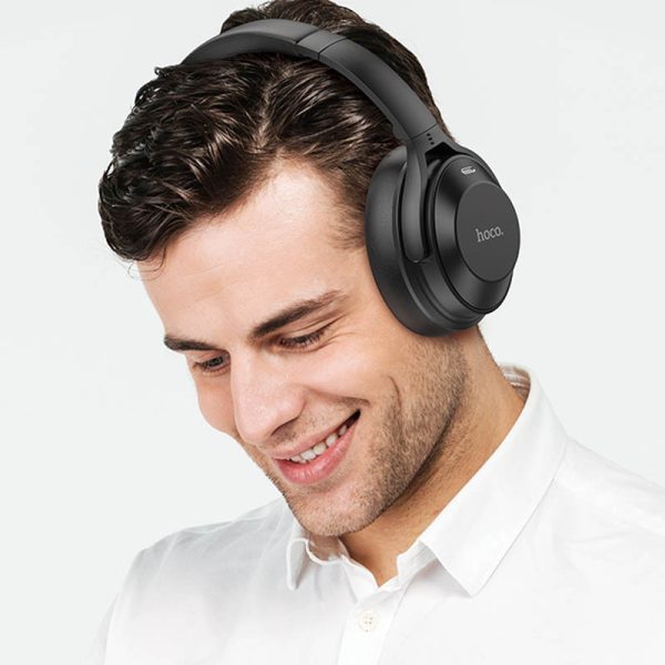 Накладні бездротові навушники Hoco W37 Sound Active Noise Чорний - Зображення 2