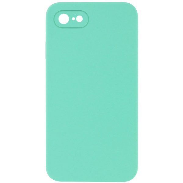 Silicone Case Square Full Camera Protective NOLOGO для Apple iPhone 7 / 8 / SE (2020) Бірюзовий