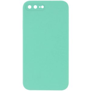 Silicone Case Square Full Camera Protective NOLOGO для Apple iPhone 7 plus / 8 plus Бірюзовий