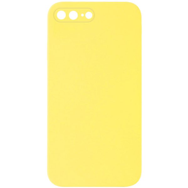 Silicone Case Square Full Camera Protective NOLOGO для Apple iPhone 7 plus / 8 plus Жовтий