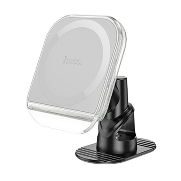 Автотримач Hoco H43 Crystal ring magnetic (center console) Сірий