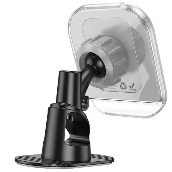 Автотримач Hoco H43 Crystal ring magnetic (center console) Сірий - Зображення 3