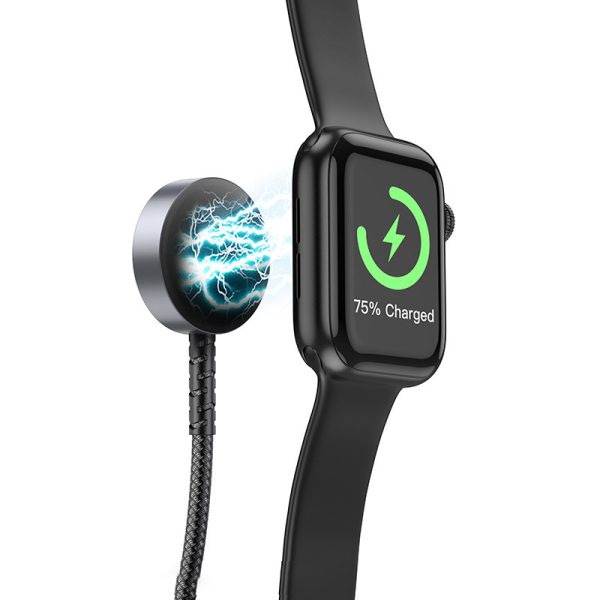 Бездротова зарядка Hoco CW54 2in1 for Apple Watch + Type-C / Lightning Чорний - Зображення 3