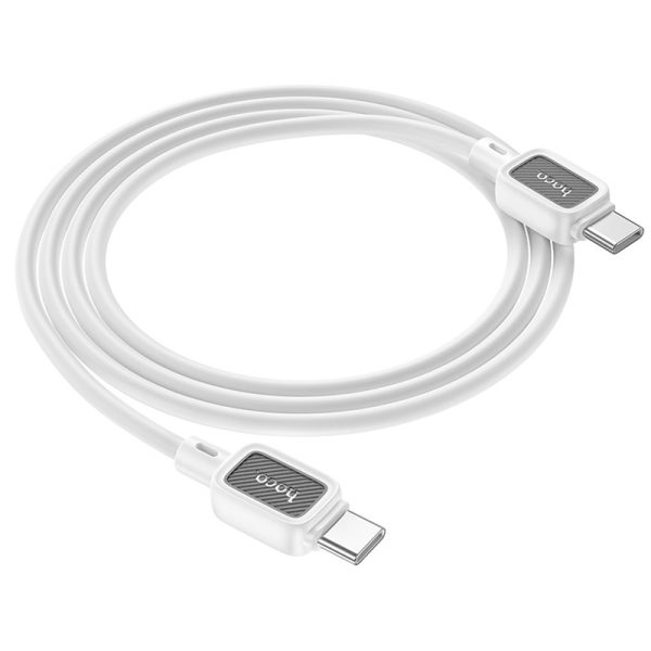 Дата кабель Hoco X108 Benefit 60W Type-C to Type-C (1m) Білий - Зображення 2