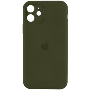 Чохол для iPhone 12 Зелений Silicone Case Full Camera Protective