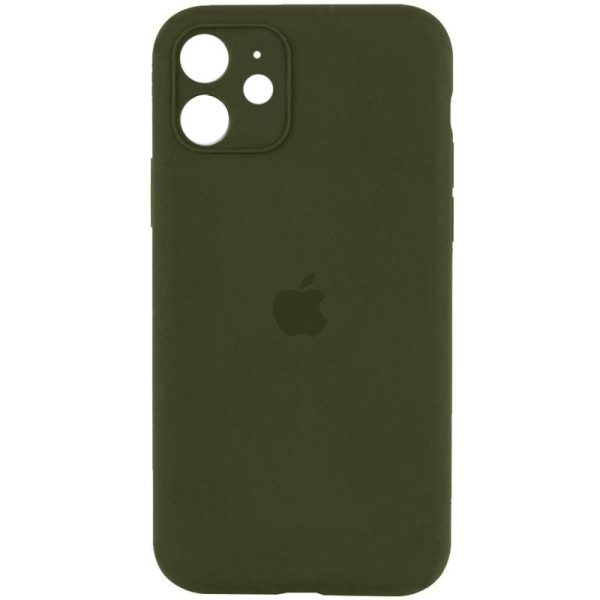 Чохол для iPhone 12 Зелений Silicone Case Full Camera Protective
