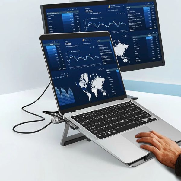 Підставка для ноутбуку + HUB WIWU 8 in 1 A821CH Сірий - Зображення 3