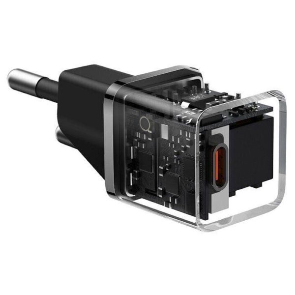 Зарядний пристрій Baseus GaN5 Fast Charger (mini) PD20W (1USB-C) (CCGN05010) Чорний - Зображення 3