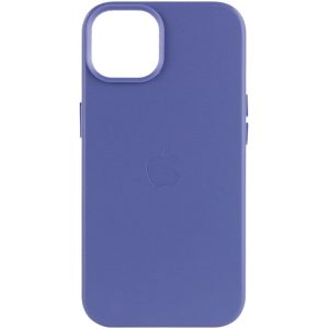 Шкіряний чохол для Apple iPhone 13 Ліловий Leather Case with MagSafe