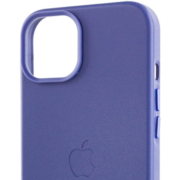 Шкіряний чохол для Apple iPhone 13 Ліловий Leather Case with MagSafe - Зображення 5