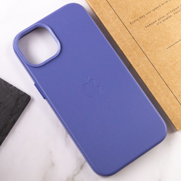 Шкіряний чохол для Apple iPhone 13 Ліловий Leather Case with MagSafe - Зображення 7