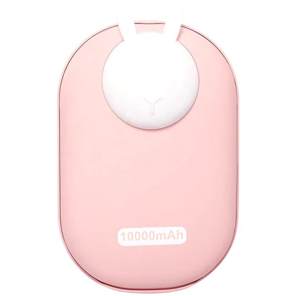 Павербанк Power Bank GXZ-N705 2in1 з обігрівачем для рук 10000 mAh Рожевий / Rabbit