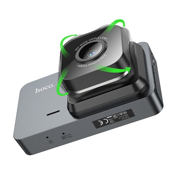 Відеореєстратор Hoco DV9 3-inch screen driving recorder Сірий - Зображення 5