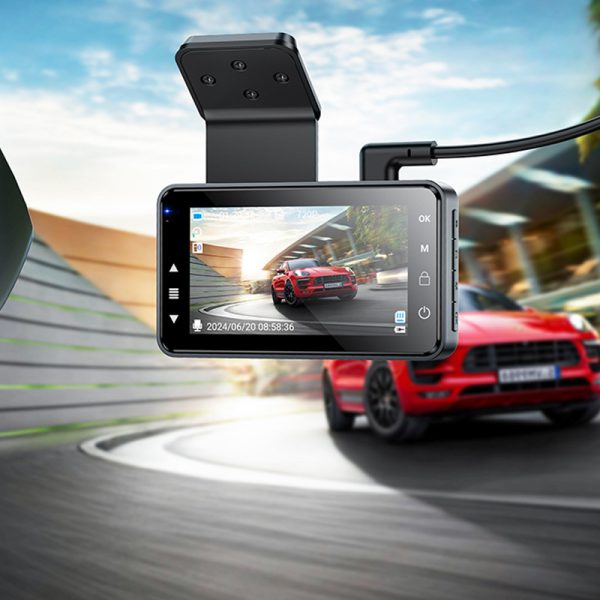 Відеореєстратор Hoco DV9 3-inch screen driving recorder Сірий - Зображення 8