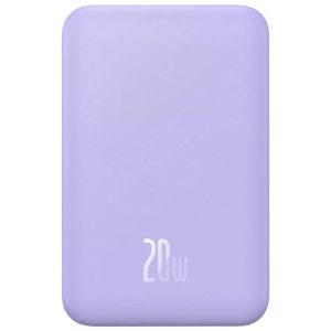 Павербанк Power Bank Baseus Magnetic Mini OS 20W c БЗП 10000 mAh (PPCX110105) Фіолетовий