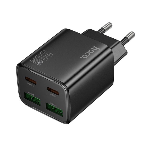 Зарядний пристрій Hoco N56 Fundador PD30W four-port (2USB-A/2C) Чорний