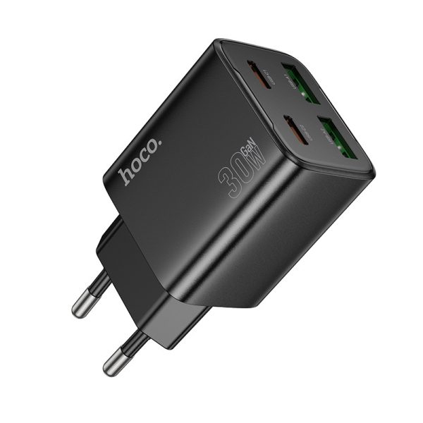 Зарядний пристрій Hoco N56 Fundador PD30W four-port (2USB-A/2C) Чорний - Зображення 3