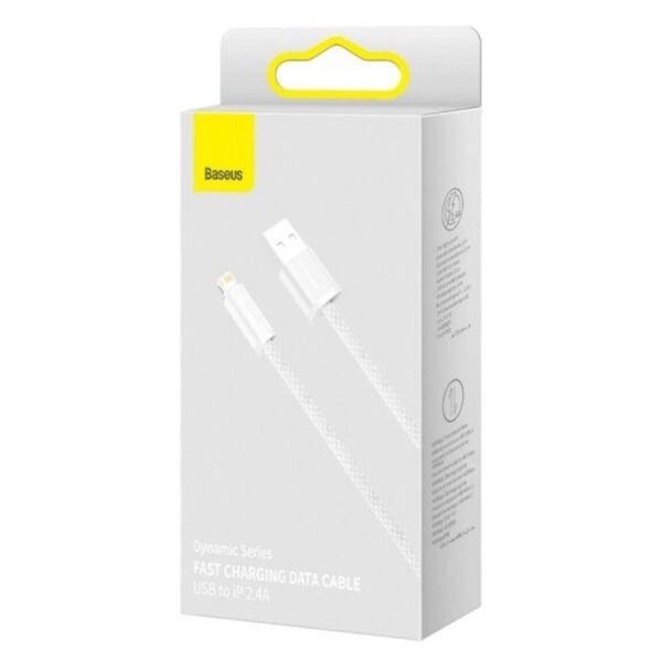 Дата кабель Baseus Dynamic Series USB to Lightning 2.4A (1m) (CALD000402) Білий - Зображення 3