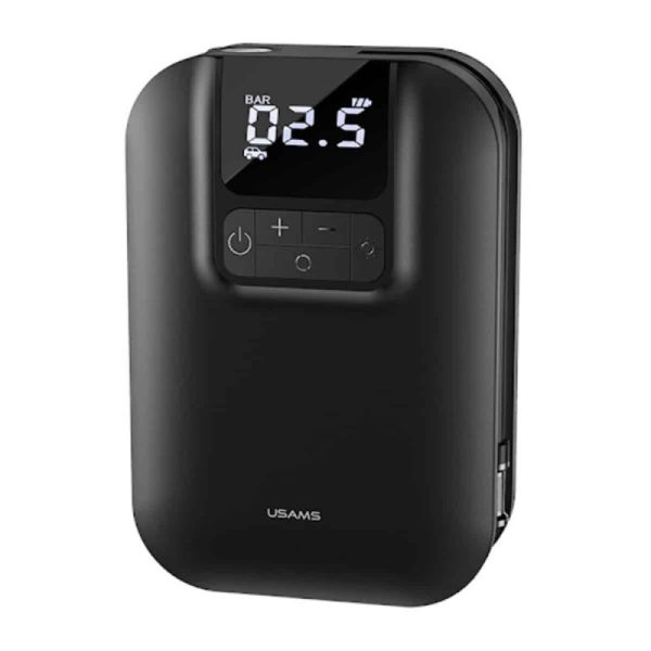 Портативний насос Usams US-ZB215 Mini Car Air Pump Чорний - Зображення 3