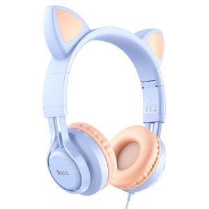 Накладні навушники Hoco W36 Cat ear (3.5mm/1.2m) Dream Синій