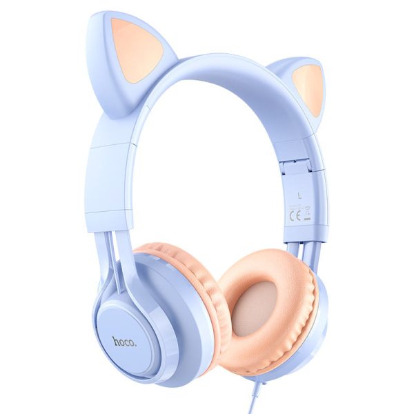 Накладні навушники Hoco W36 Cat ear (3.5mm/1.2m) Dream Синій