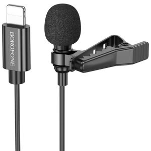 Мікрофон петличний Borofone BFK11 Elegant lavalier Lightning 2m
