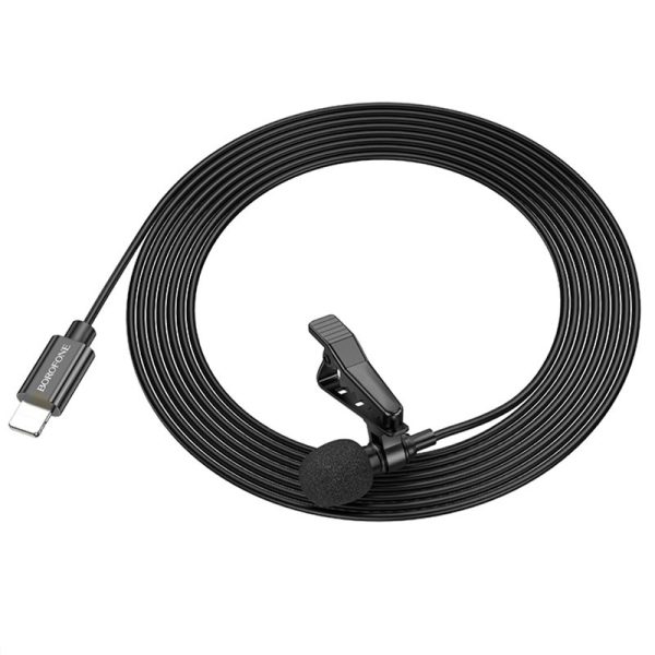 Мікрофон петличний Borofone BFK11 Elegant lavalier Lightning 2m - Зображення 4
