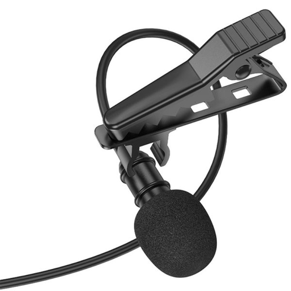 Мікрофон петличний Borofone BFK11 Elegant lavalier Type-C (2m) Чорний - Зображення 3