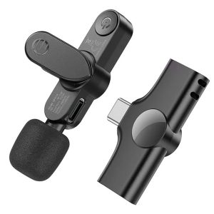 Петличний бездротовий мікрофон Borofone BFK12 Trophy lavalier Type-C Чорний