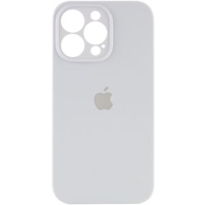 Чохол для iPhone 15 Pro Max Білий Silicone Case Full Camera Protective