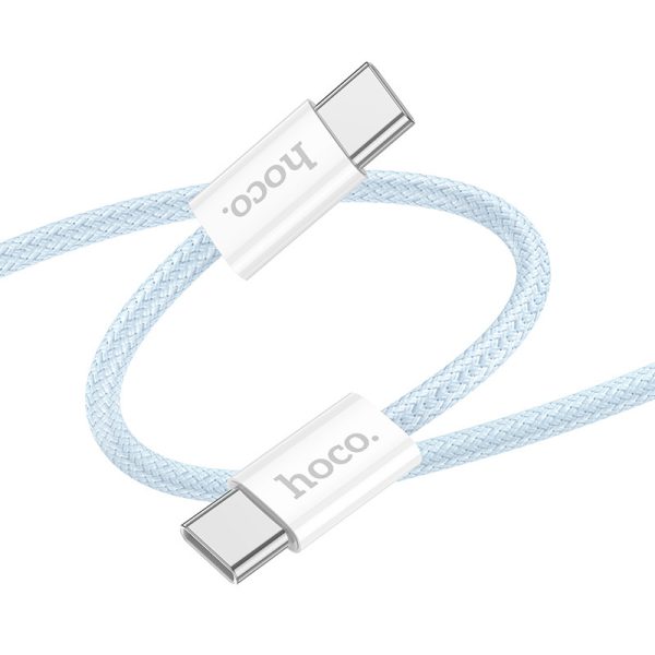 Дата кабель Hoco X104 Source 60W Type-C to Type-C (1m) Синій - Зображення 2