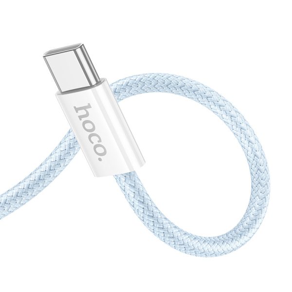 Дата кабель Hoco X104 Source 60W Type-C to Type-C (1m) Синій - Зображення 3