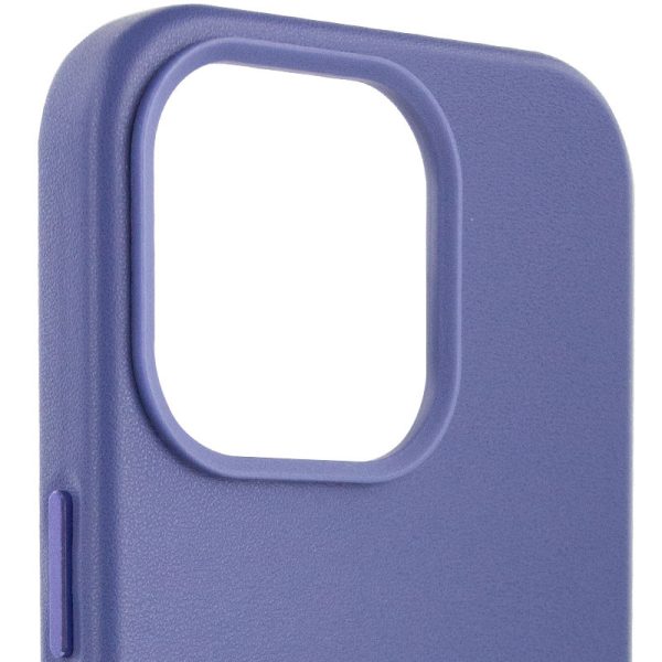 Шкіряний чохол для Apple iPhone 13 Pro Ліловий Leather Case with MagSafe - Зображення 3