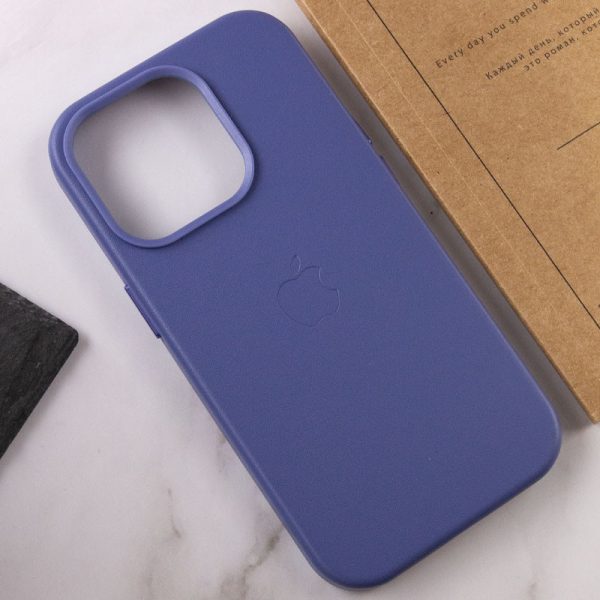 Шкіряний чохол для Apple iPhone 13 Pro Ліловий Leather Case with MagSafe - Зображення 7