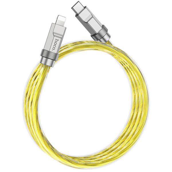 Дата кабель Hoco U113 Solid 20W Type-C to Lightning (1m) Золотий - Зображення 2