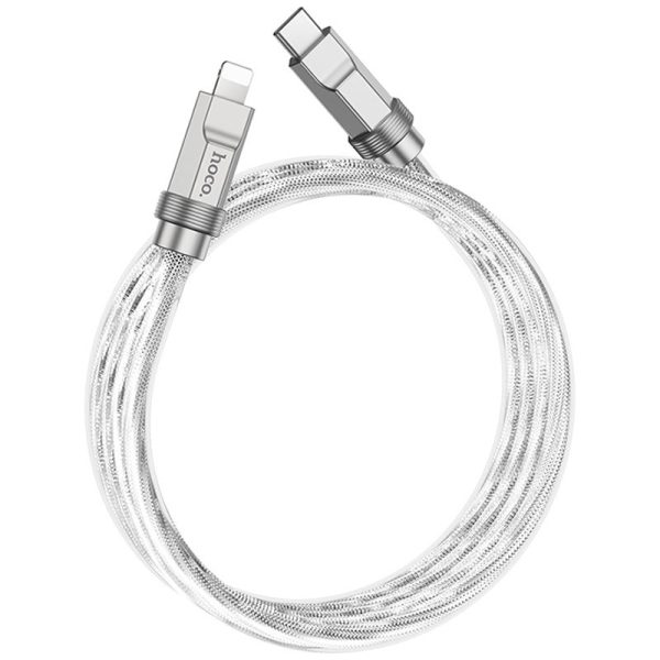 Дата кабель Hoco U113 Solid 20W Type-C to Lightning (1m) Срібний - Зображення 2