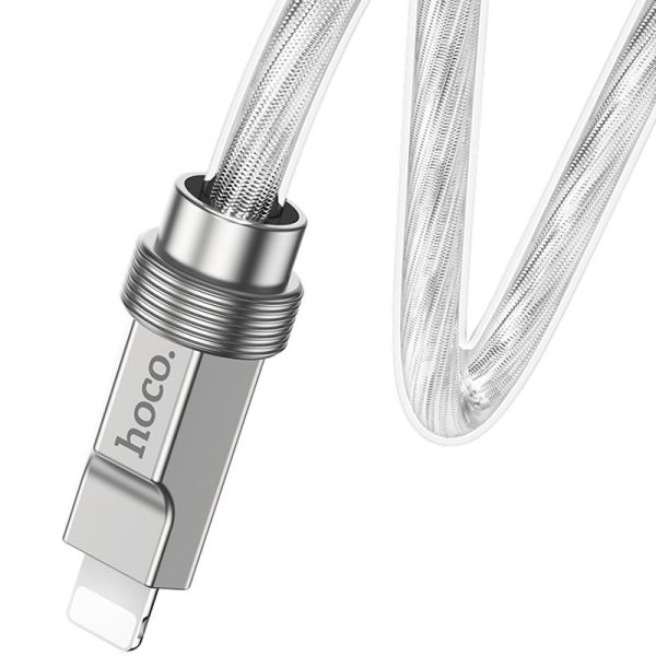 Дата кабель Hoco U113 Solid 20W Type-C to Lightning (1m) Срібний - Зображення 3