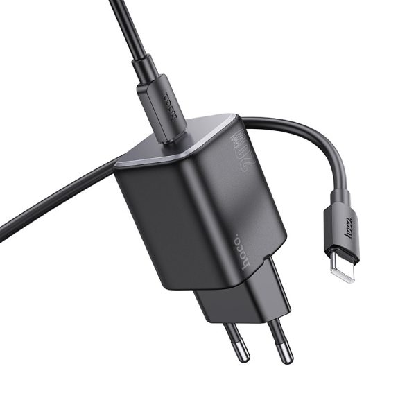 Зарядний пристрій Hoco N40 Mighty PD20W (1USB-C) + кабель Type-C to Type-C Чорний - Зображення 4