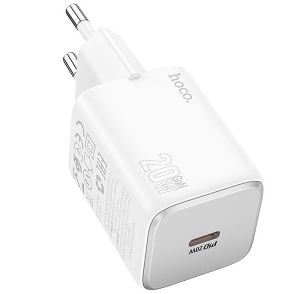 Зарядний пристрій Hoco N40 Mighty PD20W (1USB-C) Білий - Зображення 3