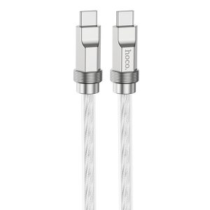 Дата кабель Hoco U113 Solid 100W Type-C to Type-C (1m) Срібний