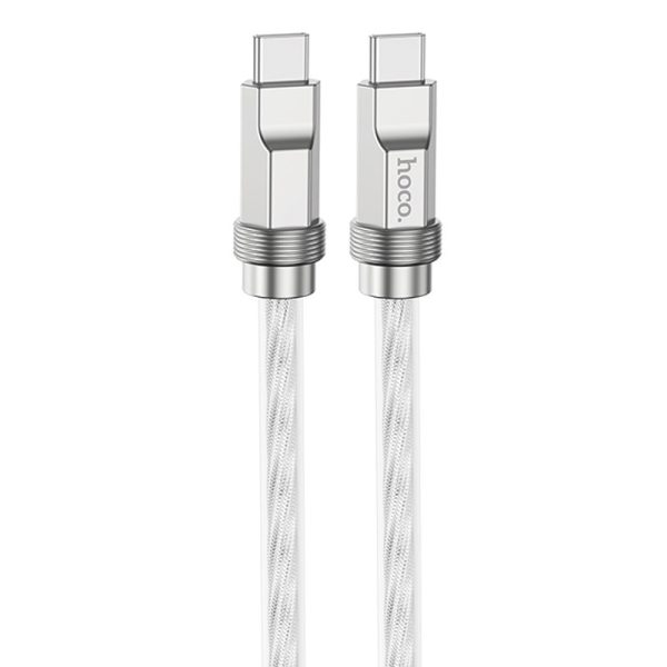 Дата кабель Hoco U113 Solid 100W Type-C to Type-C (1m) Срібний